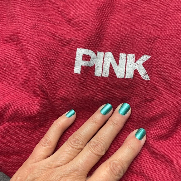 Victoria’s Secret Canvas Tote Red Super Nice - Picture 5 of 13